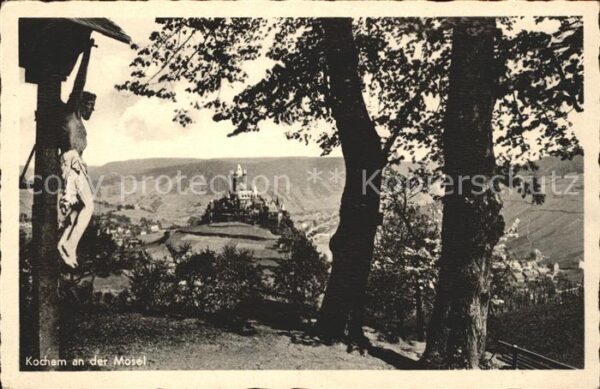 Kochem Kreuz Blick zur Burg
