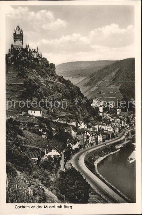Cochem Mosel Teilansicht mit Burg