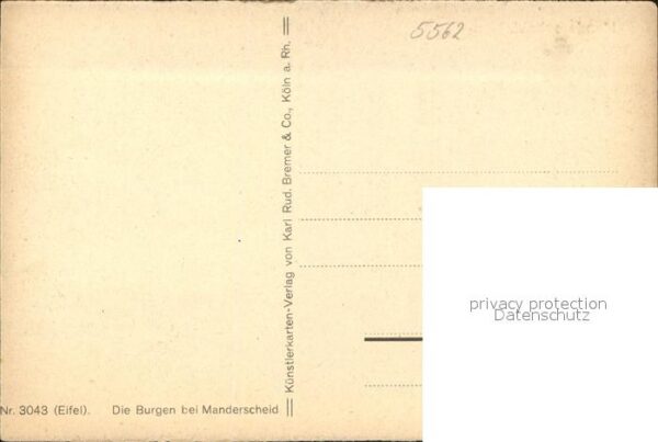 Manderscheid Eifel und die Burgen Künstlerkarte Nr. 3043 – Bild 2
