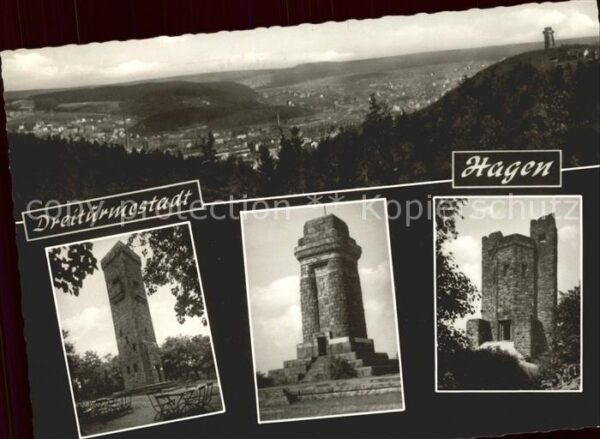 Hagen Westfalen Panorama Dreitürmestadt
