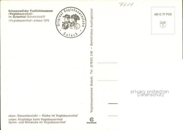 Gutach Schwarzwald Schwarzwälder Freilichtmuseum Vogtsbaue – Bild 2