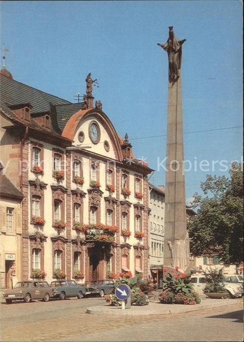 Offenburg Rathaus und Ursulasäule