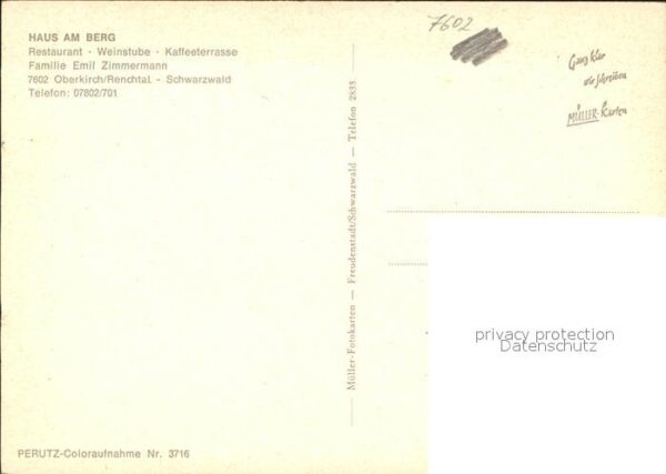 Oberkirch Baden Haus am Berg Restaurant Weinstube Terra – Bild 2