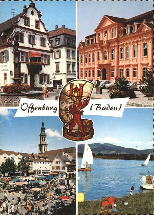 Offenburg Apotheke Brunnen Polizei Gebäude Marktp
