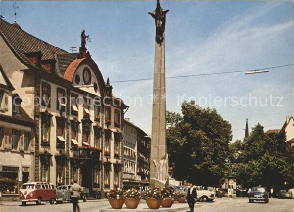 Offenburg Rathaus und Ursulasäule
