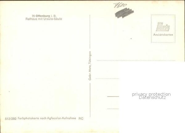 Offenburg Rathaus und Ursulasäule – Bild 2