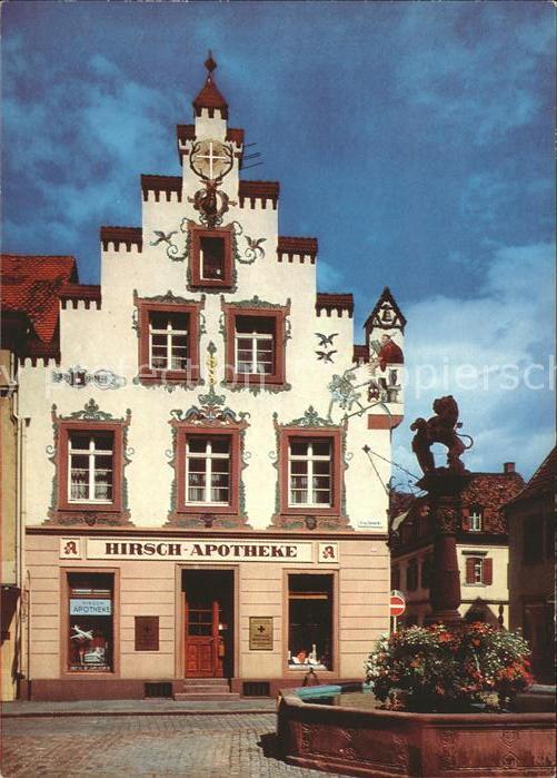 Offenburg Hirsch Apotheke Löwenbrunnen