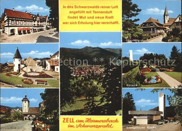 Zell Harmersbach Hauptstrasse Hirschtürmle Storchenturm