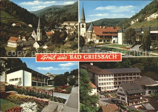 Bad Griesbach Schwarzwald Ortsansicht mit Kirche Kurhaus Mineral-