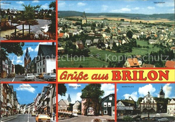 Brilon Teilansicht Kurpark Strassenpartie Derk
