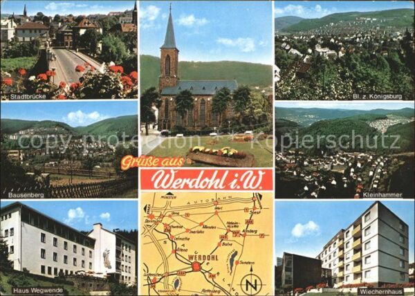 Werdohl Stadtbrücke Kirche Bausenberg Königsbur