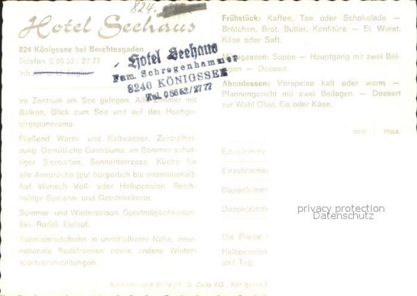 Koenigsee Berchtesgaden Hotel Seehaus Restaurant – Bild 2