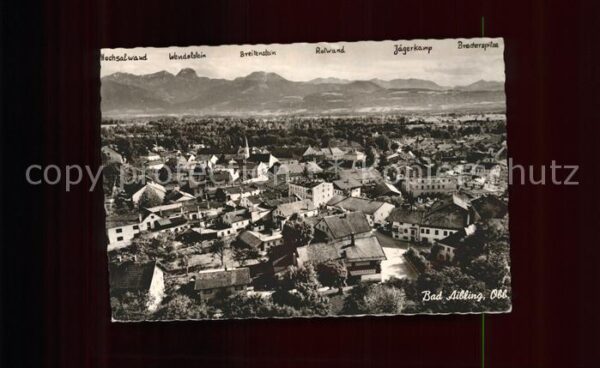 Bad Aibling Gesamtansicht mit Alpenpanorama