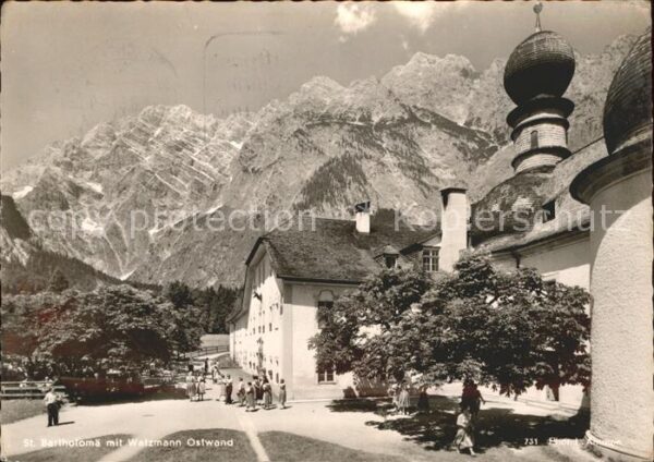 Schoenau Koenigssee St. Bartholomä Wallfahrtskapelle mit Wa