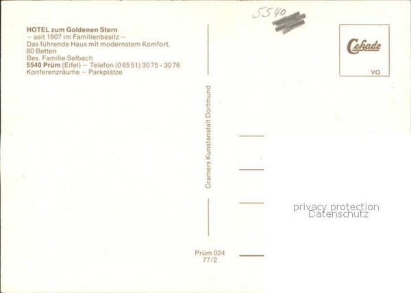 Pruem Eifel Hotel Zum Goldenen Stern – Bild 2
