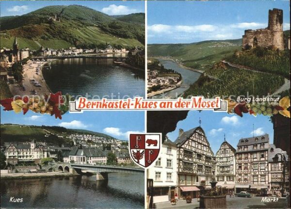Bernkastel-Kues Moselpartie Brücke Burgruine Landshut M