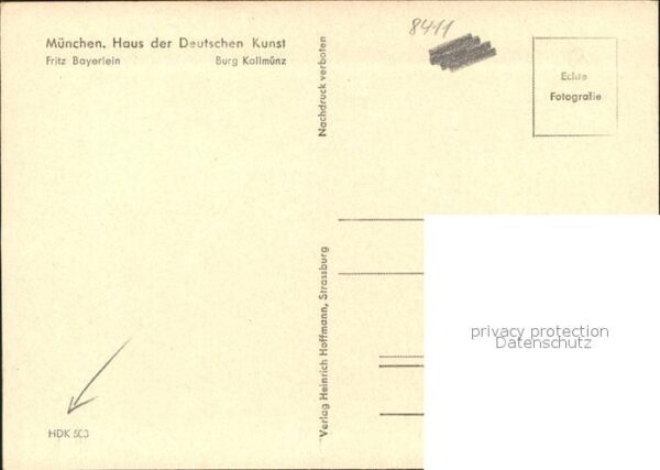 Kuenstlerkarte Burg Kallmünz Fritz Bayerlin Haus der D – Bild 2
