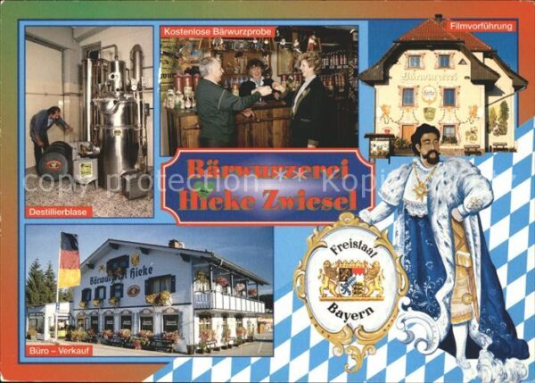 Zwiesel Niederbayern Bärwurzerei Hieke Fassadenmalerei Wappe