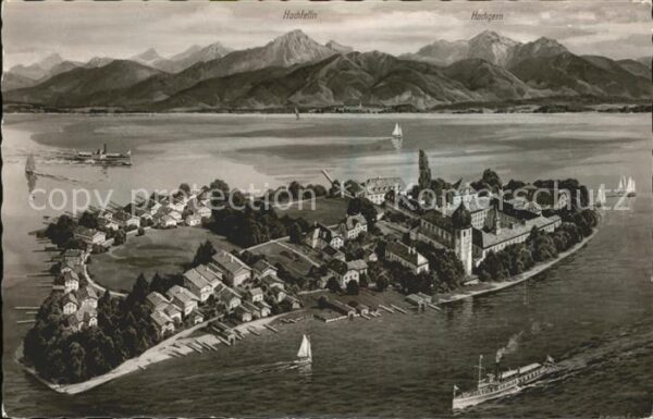 Fraueninsel Chiemsee Kloster Frauenwörth Alpenpanorama Dampf