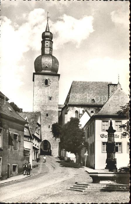 Arnsberg Westfalen Partie am Glockenturm Brunnen Luftkuror