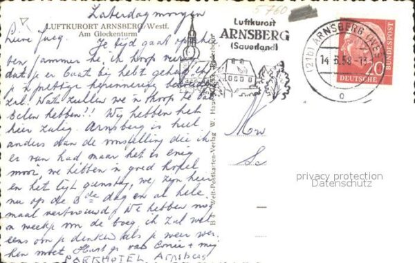 Arnsberg Westfalen Partie am Glockenturm Brunnen Luftkuror – Bild 2