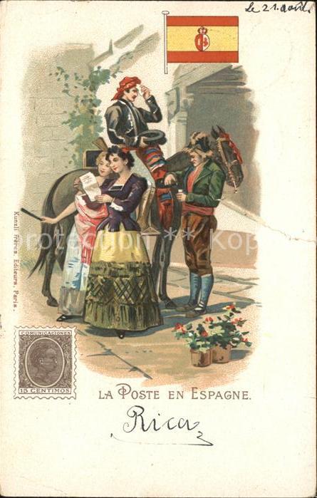 Wappen Pferd Brief Poste en Espagne