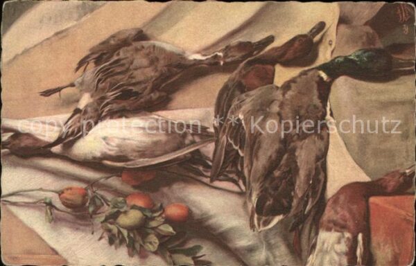 Enten Jagd Künstlerkarte