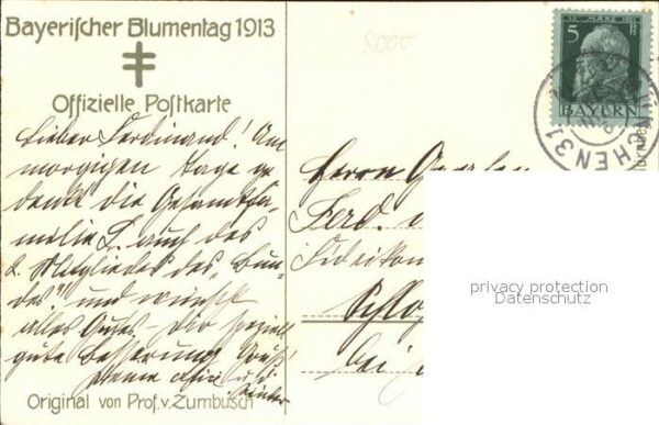 Kuenstlerkarte Kind Mohnblume Bayrisceh Blumentage – Bild 2