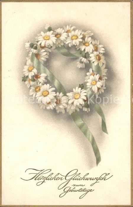 Geburtstag Blumenkranz Margeriten