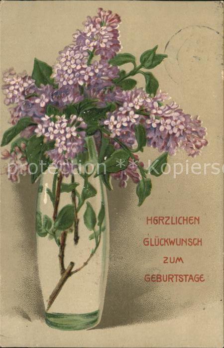 Blumen Geburtstag Flieder Vase
