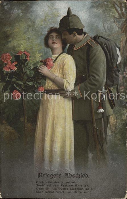 Soldatenpoesie Kriegers Abschied