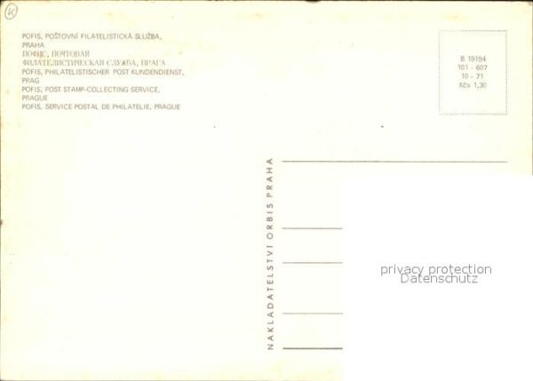Briefmarken auf Postkarte flora ceskosleovenska – Bild 2