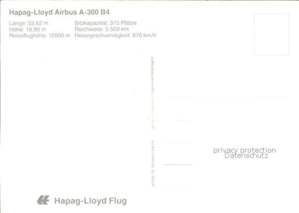 Flugzeuge Zivil Hapag Lloyd Airbus A 300 B4 – Bild 2