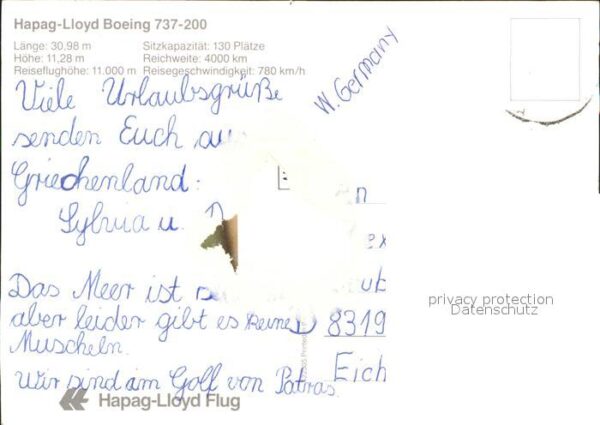 Flugzeuge Zivil Hapag Lloyd Boeing 737-200 – Bild 2