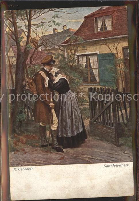 Kuenstlerkarte K. Gebhardt Das Mutterherz