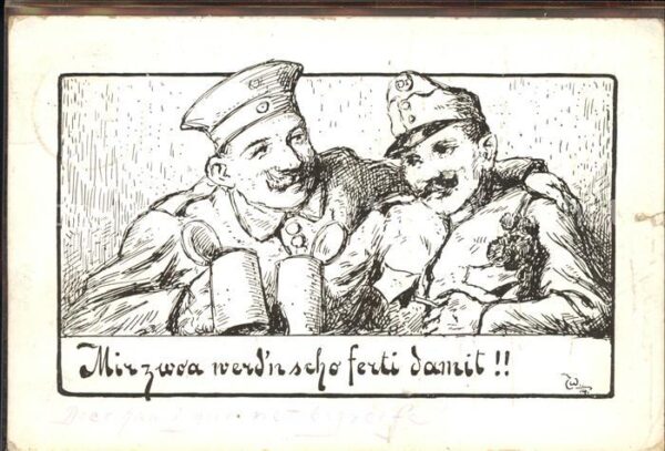 Bier Zeichnung Soldaten
