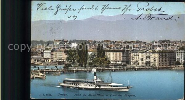 Dampfer Seitenrad Geneve Mont-Blanc