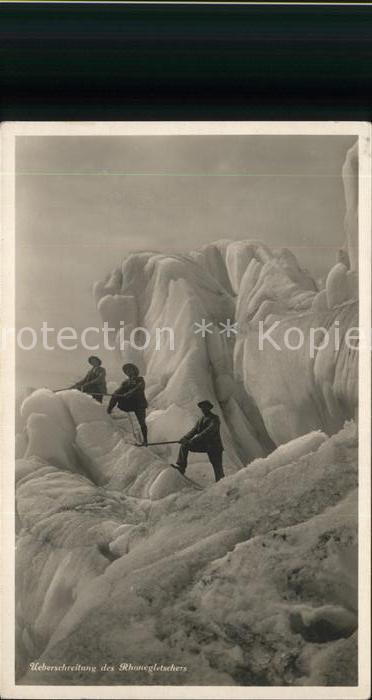 Bergsteigen Klettern Überschreitung Rhonegletscher
