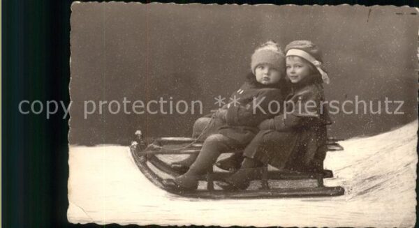 Schlitten Schnee Kinder