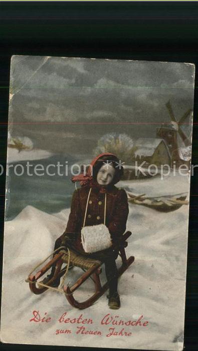 Schlitten Schnee Neujahr