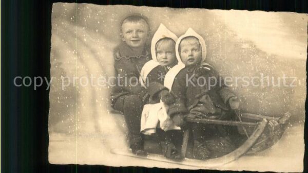 Schlitten Schnee Kinder
