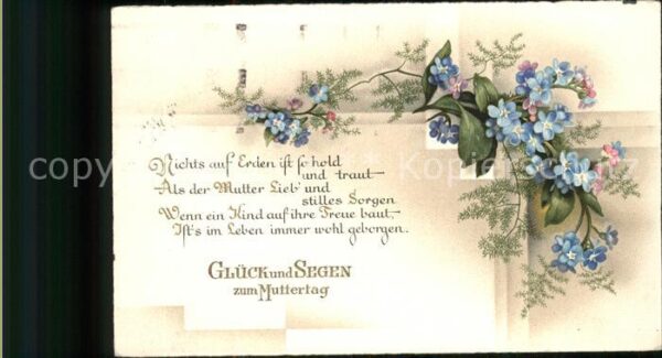 Muttertag Glück Segen Blumen