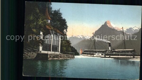 Dampfer Seitenrad Vierwaldstättersee Tellskapelle