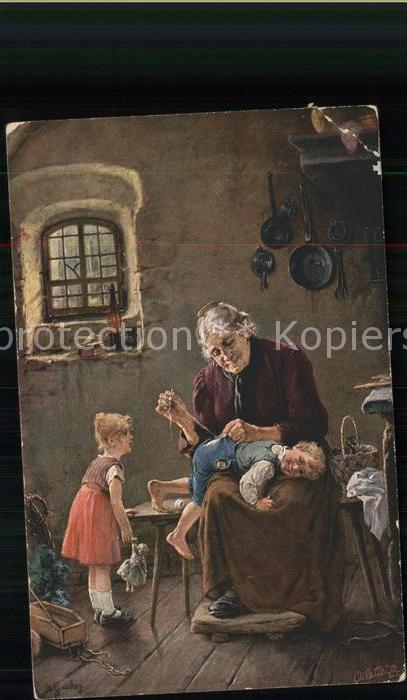 Verlag Tucks Oilette Nr. 396 Grossmütterchen hilf Kinder