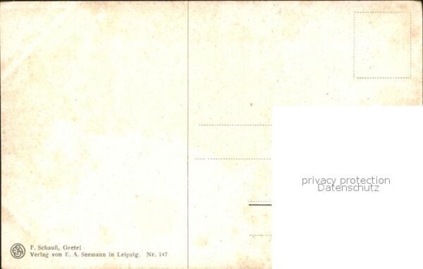 Kuenstlerkarte F. Schauß Gretel – Bild 2