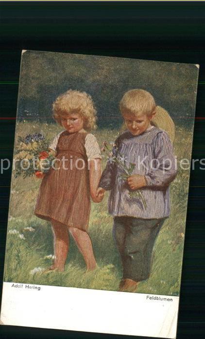 Kuenstlerkarte Adolf Hering Feldblumen