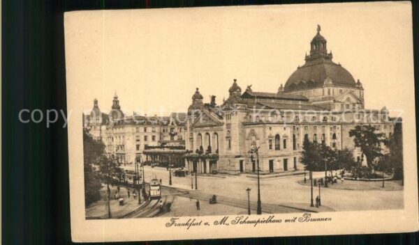 Strassenbahn Schauspielhaus Brunnen Frankfurt a. M.