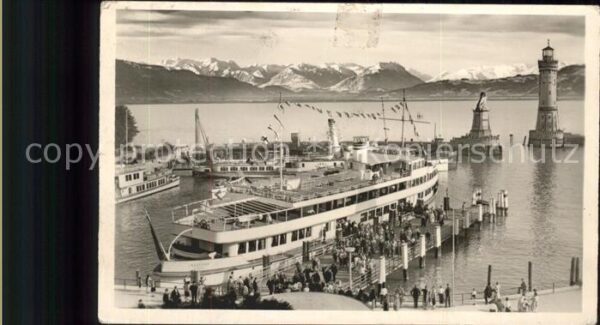 Dampfer Binnenschifffahrt Lindau Bodensee Hafen
