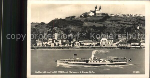 Dampfer Binnenschifffahrt Wallfahrtskirche Maria Taferl Donau