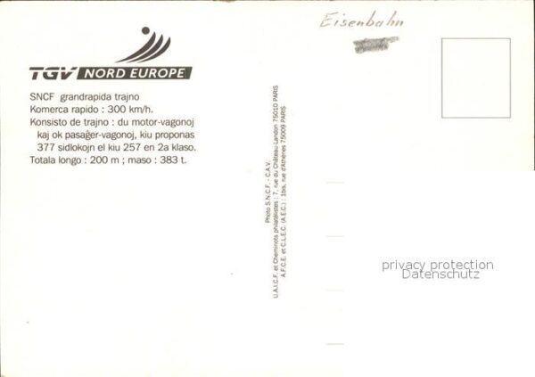 Eisenbahn Nord Europe TGV – Bild 2